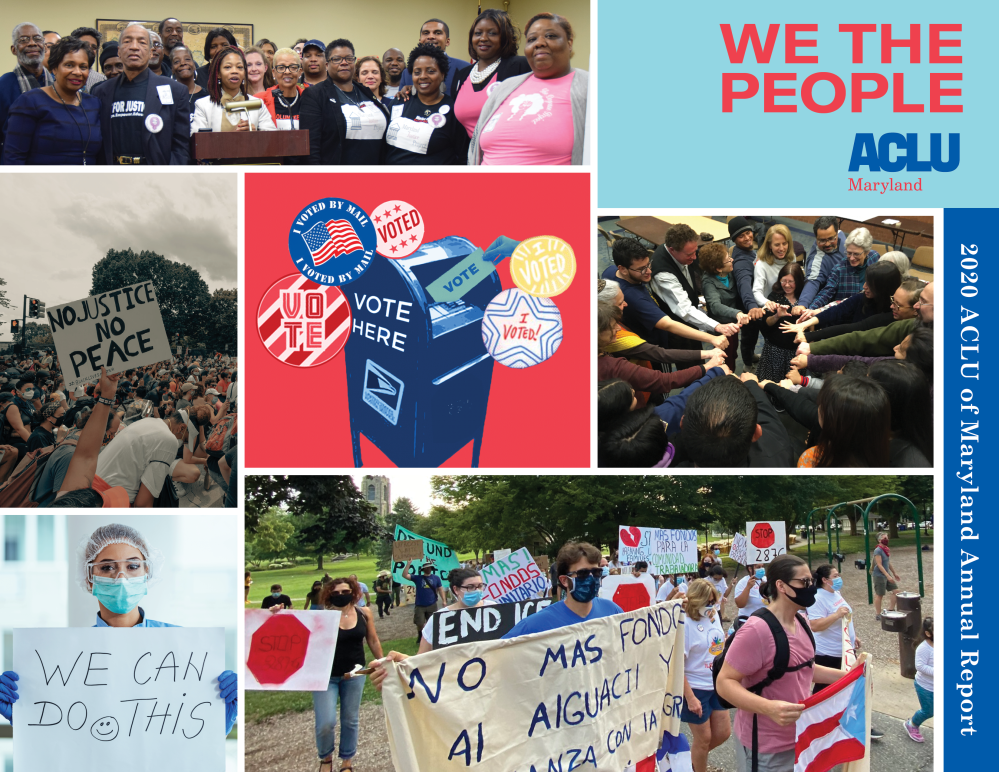 ACLU of Maryland - 2020 Annual Report - Cover collage