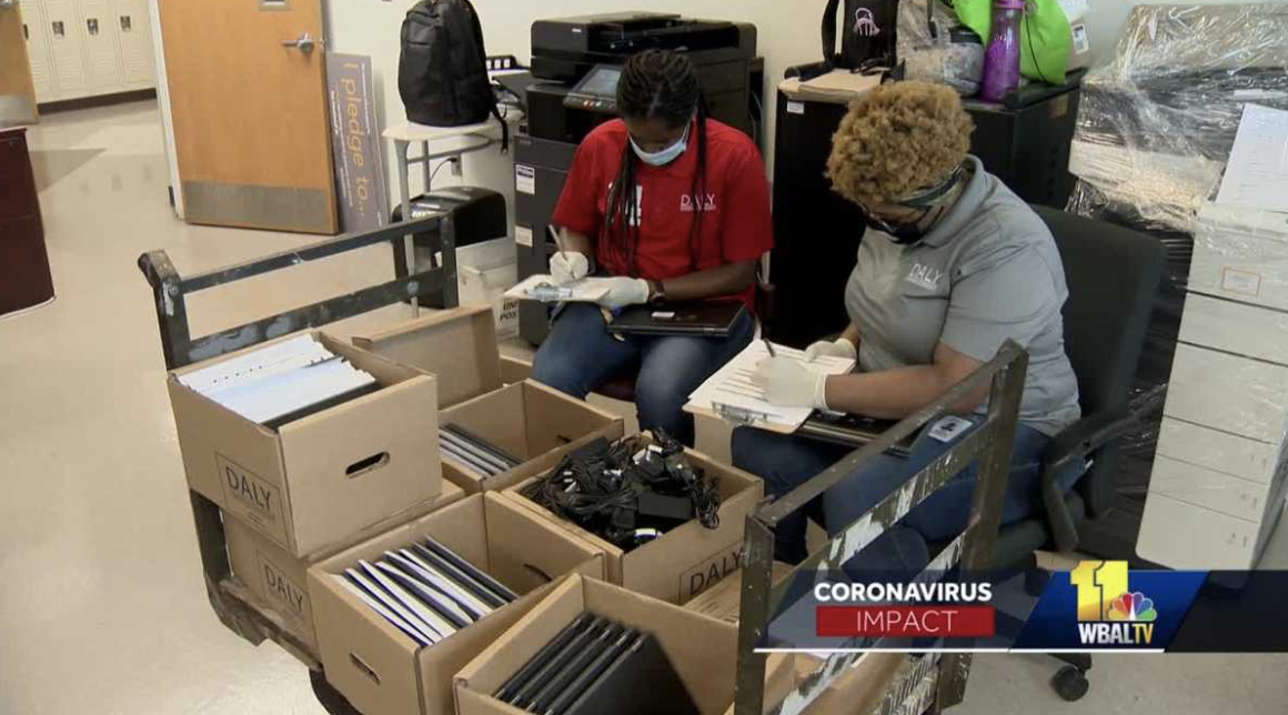 Photo Credit WBALTV - Baltimore City Chromebooks