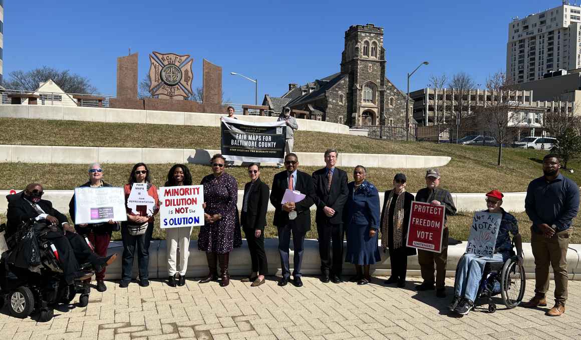 Group photo of the Baltimore County Coalition for Fair Maps.