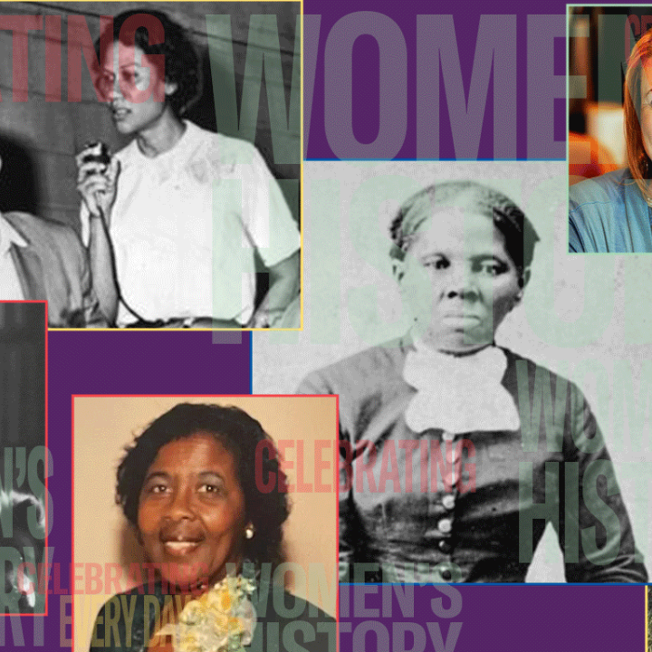 Collage image with poictures of women highlighted in the blog: Pauline Tsui, Elisabeth Gilman, Gloria Richardson Dandridge, Fannie Birckhead, Harriet Tubman, Sharon Brackett, Rachel Carson, and Carmen Delgado Votaw.